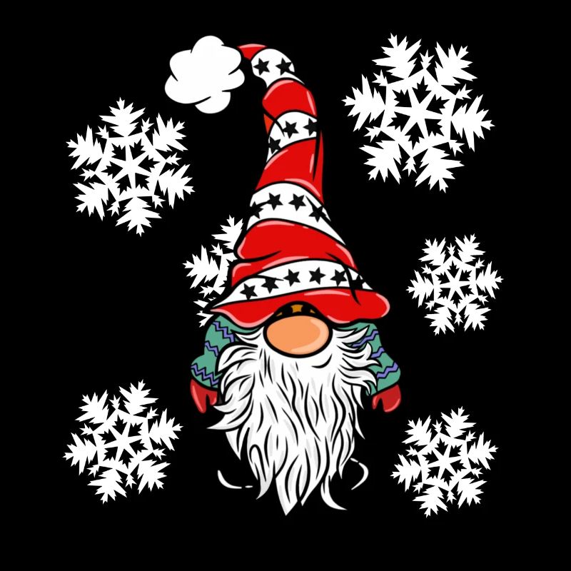 Wichtel mit Schneeflocken