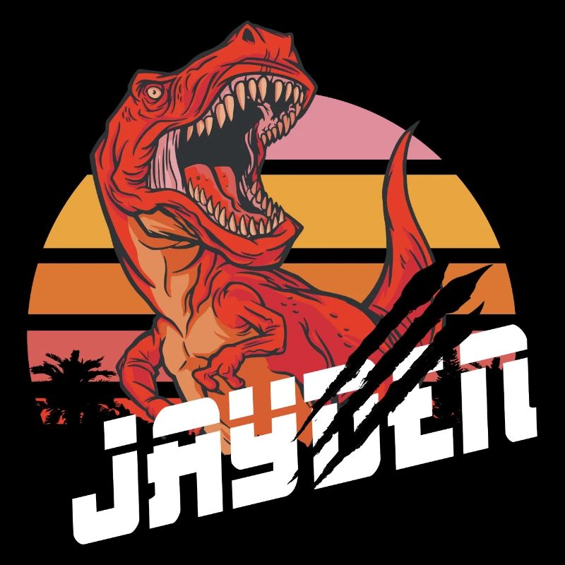 JAYDEN - Beau prénom de garçon avec T-REX Dino