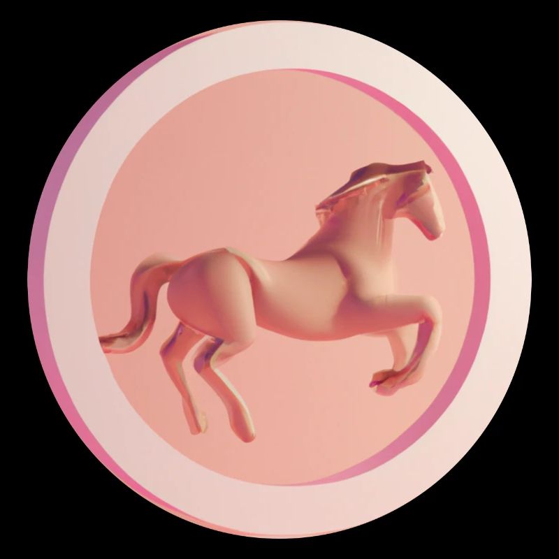 cheval cheval rose 3D