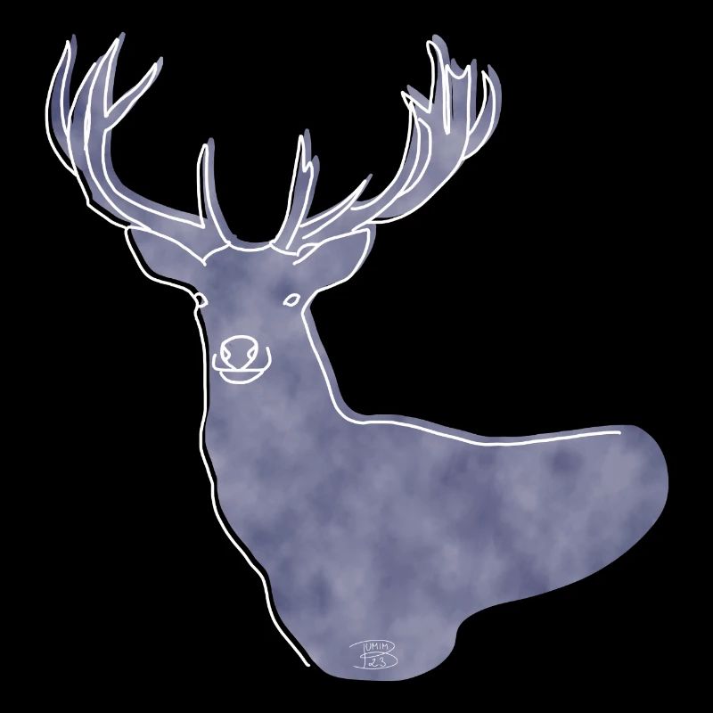 « Deer », Boho Line Art Design, Série « Woods »