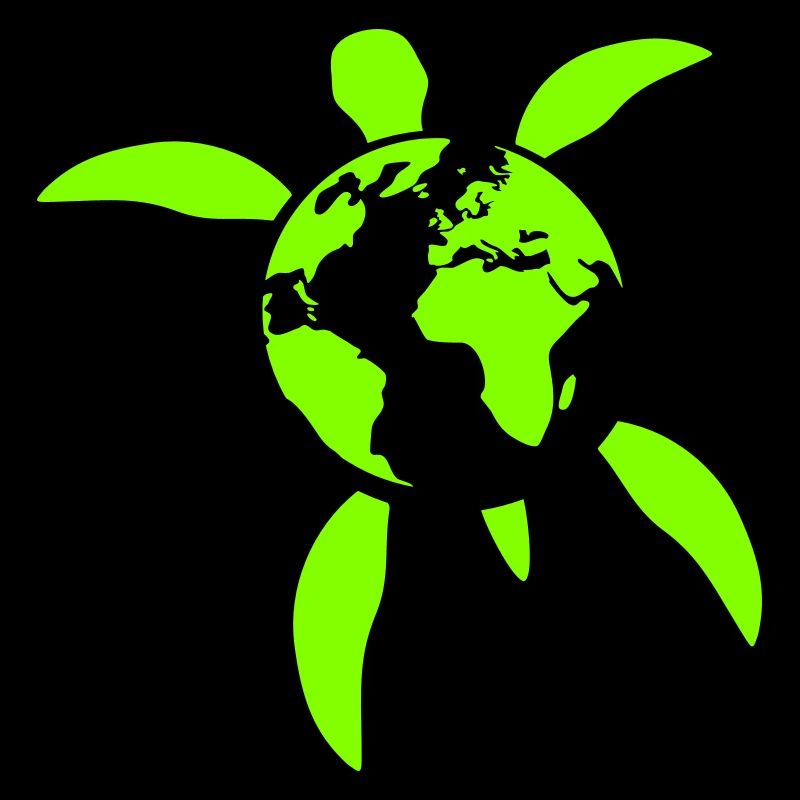 Water Turtle Earth Globe Planet Logo Icon