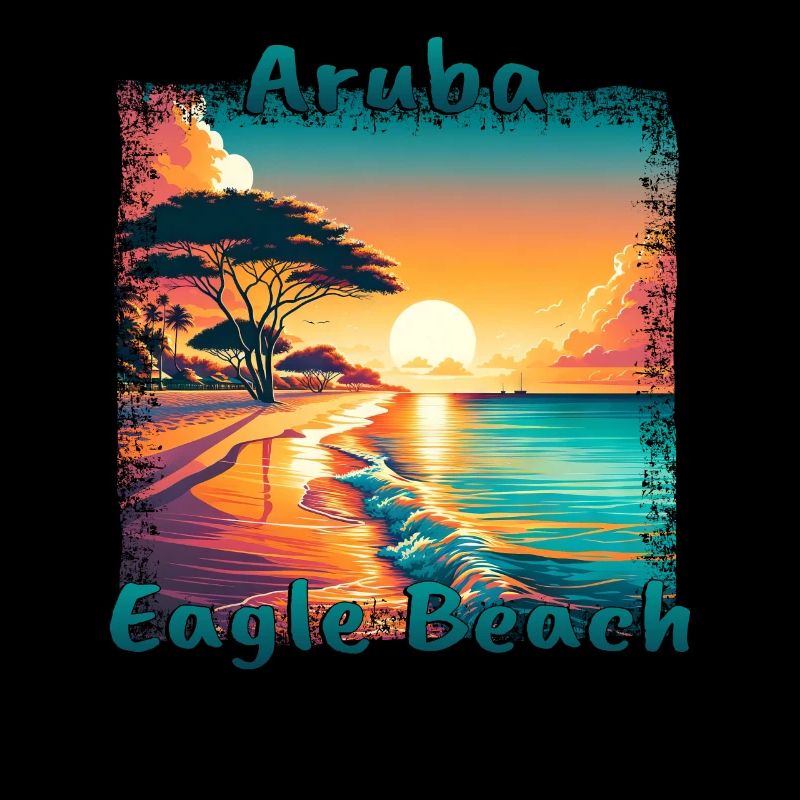 Grunge Sommerurlaub Eagle Beach Aruba