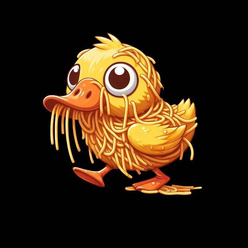 Clumsy Duck Sweet with Spaghetti