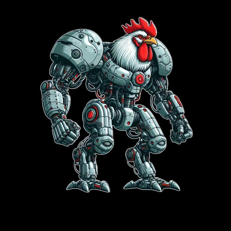 Chicken Rooster Hen Cyborg Robot Mech