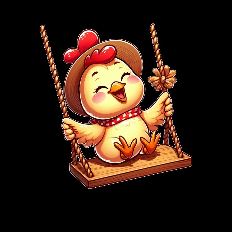 Chicken Chick Rocking Playground Joy