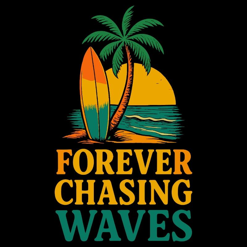 Chasseur de vagues Coucher de soleil