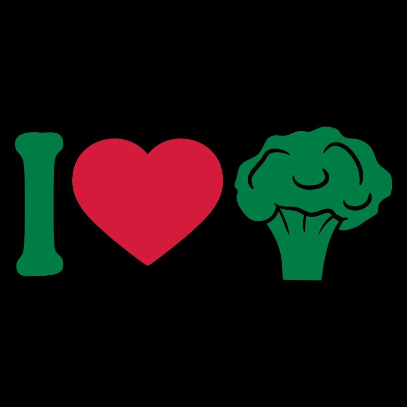 I love Herz broccoli vegetable logo