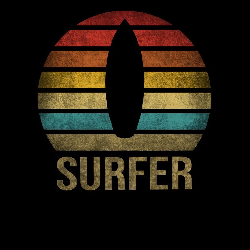 Surf or Die Surfboard Summer Retro Coucher de soleil