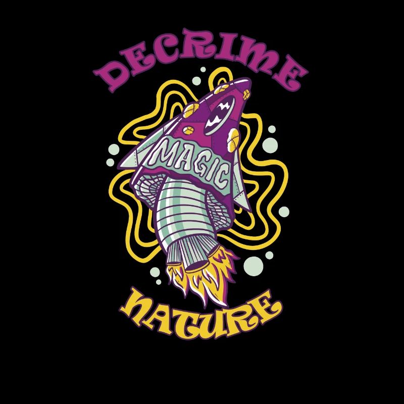 Decrime Nature Coloré Magic Mushroom Rocket