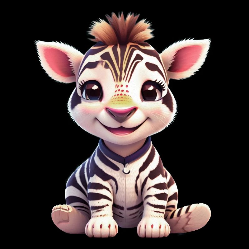Joyeux mignon bébé zèbre