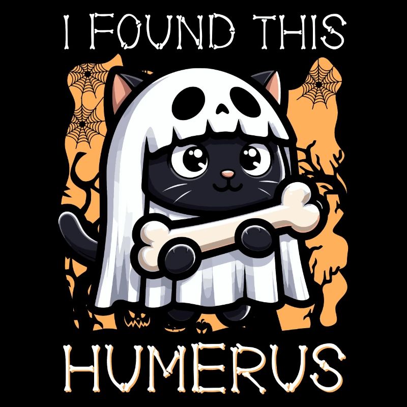 Halloween Katze Geist Humor Spruch Lustig