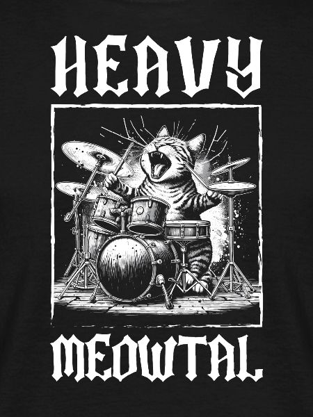 Heavy Metal Katt Musik Humor Rolig Gåva Idé