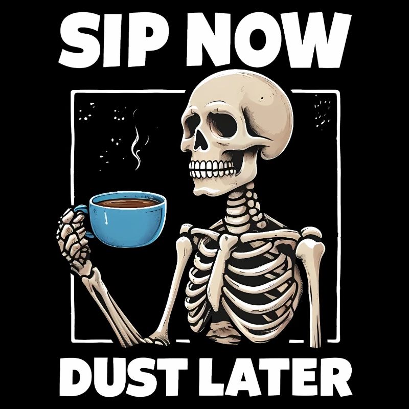 Lusitges Coffee Tea Lover Skeleton