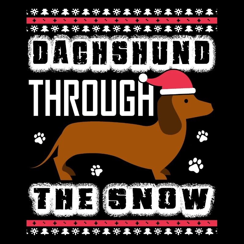 Weihnachtsdachshund Durch Den Schnee