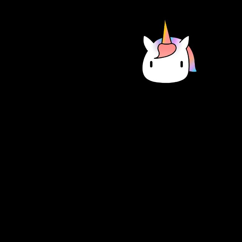 Minimalistischer Einhorn-Kopf in Regenbogenfarben
