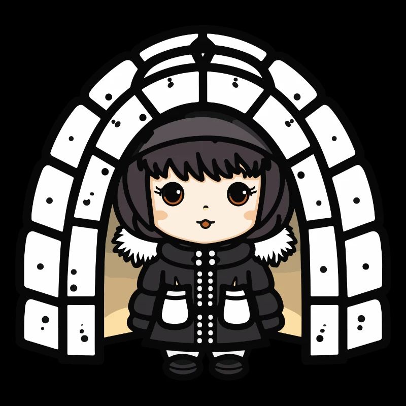 Igloo Eskimo Bande dessinée d’hiver