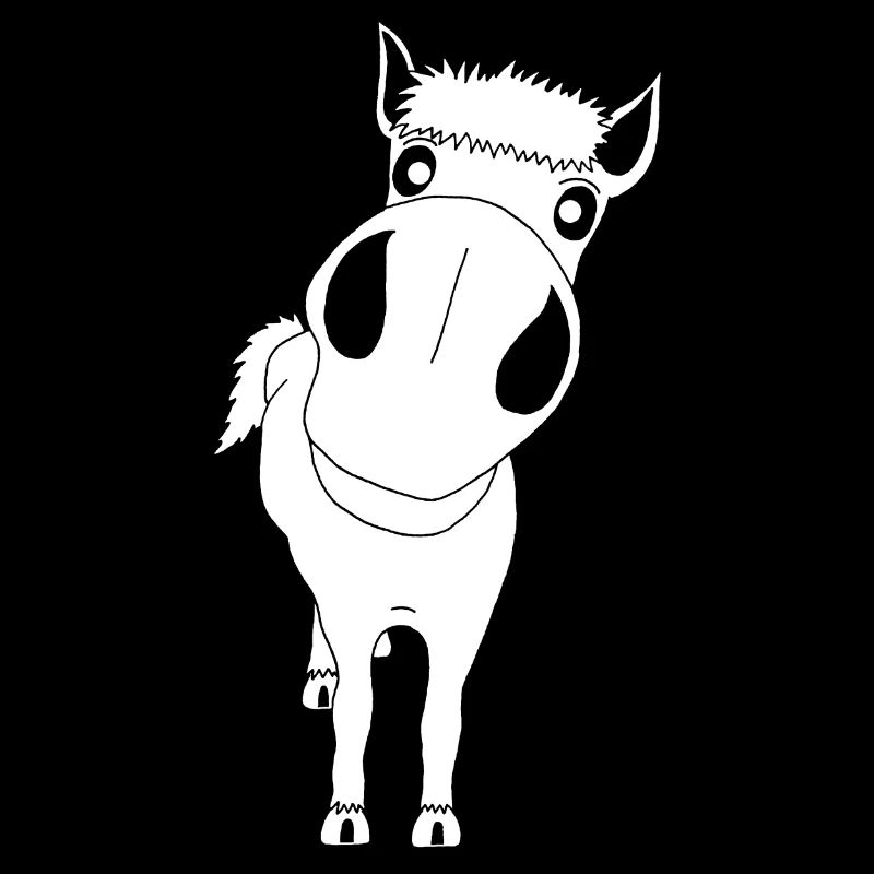 Gros plan sur un cheval (blanc)