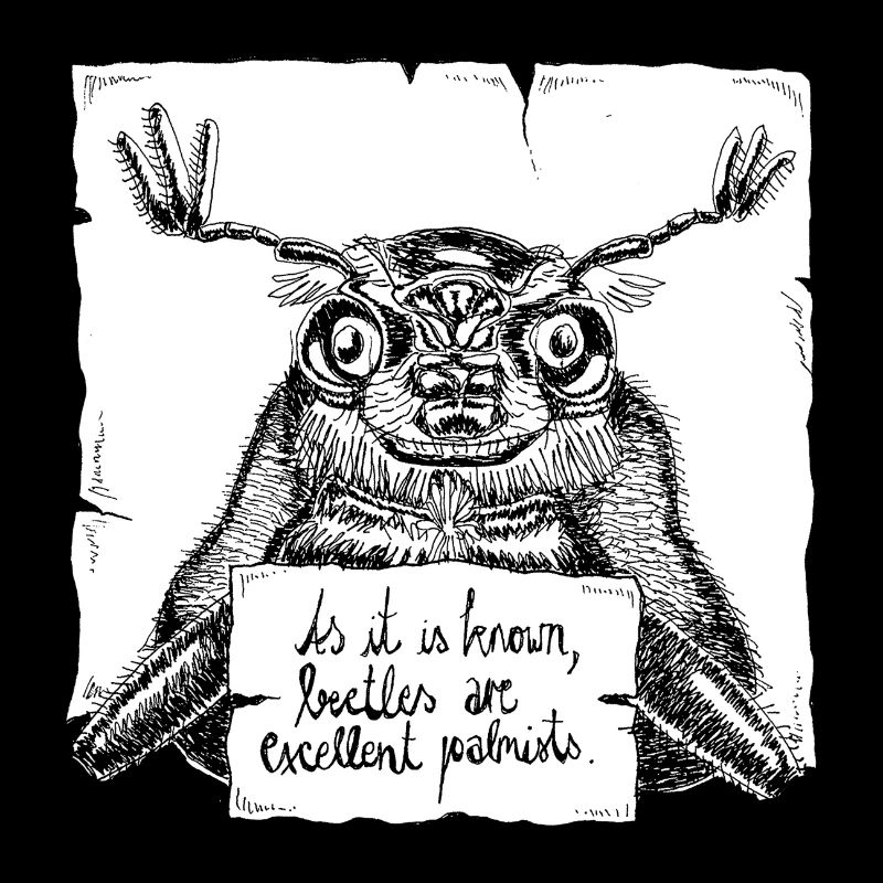 Kaefer - Beetle, Horror, Schwarzweiß, Zeichnung