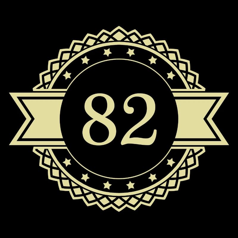 82 Zahl Emblem