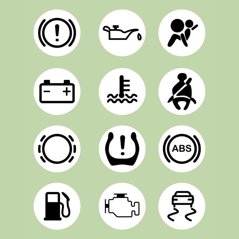Indicator lights car circles pattern