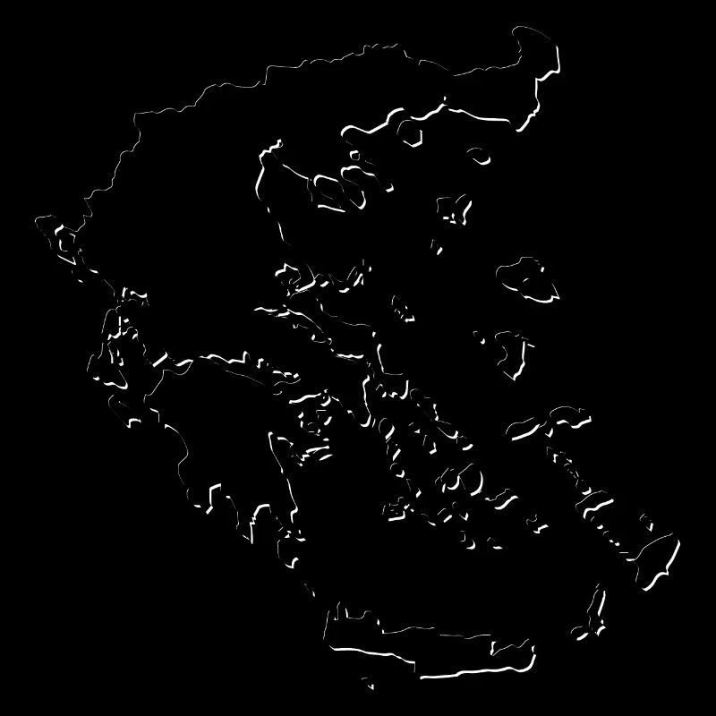 Greece map as an outline