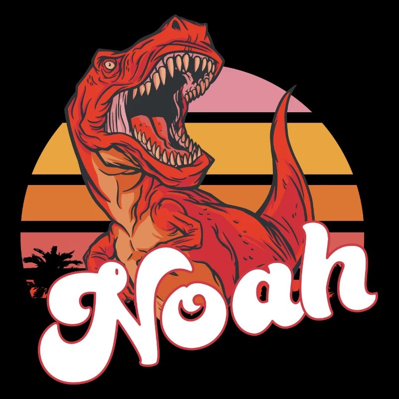 NOAH - Beau prénom de garçon avec T-REX Dino