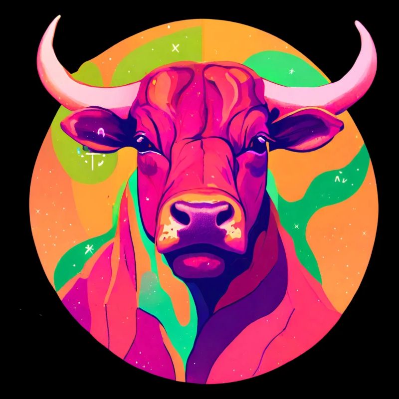 Taurus Kuh Rind Stier Widder Tier Designe