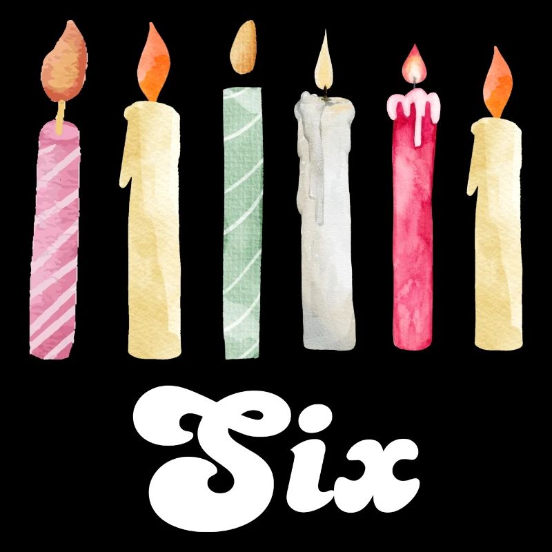 6th Anniversary Candle