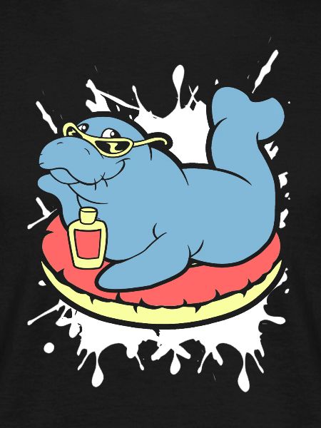 Funny Manatee Does Sunbath