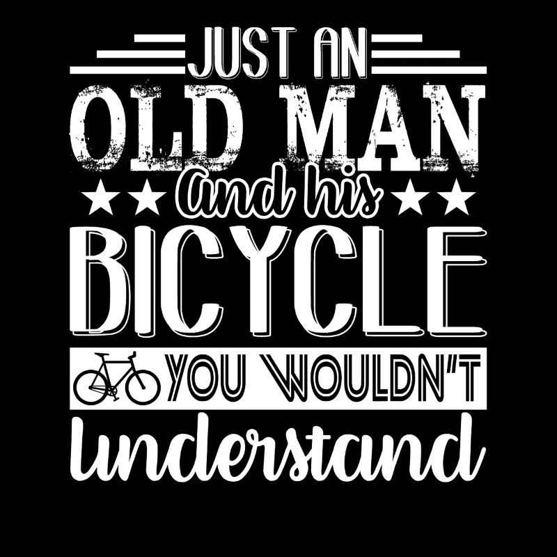 Bicycle Old Man and His Bicycle