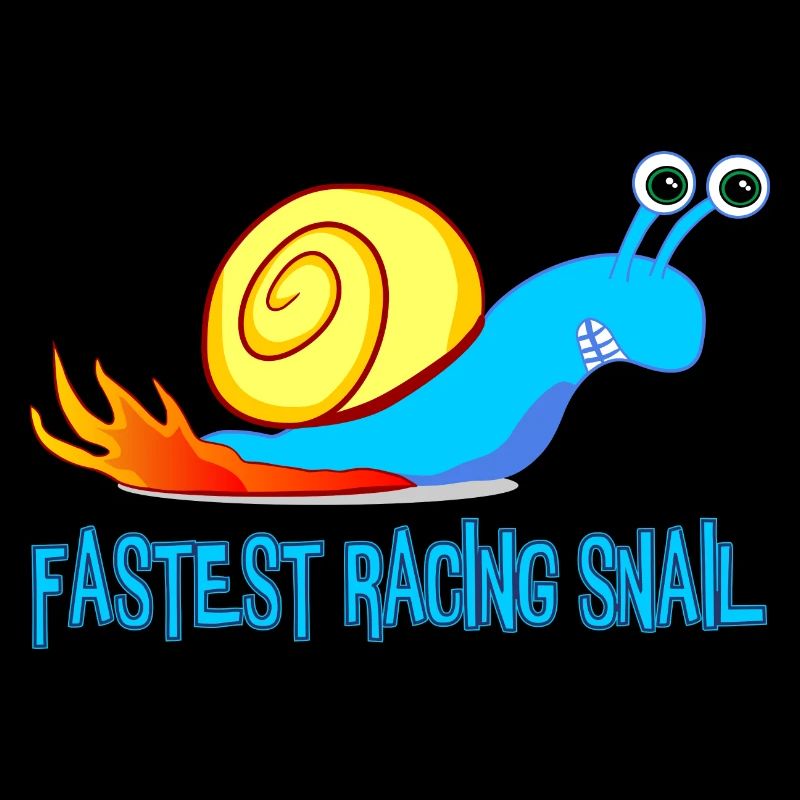 Fast racing snail, running snail