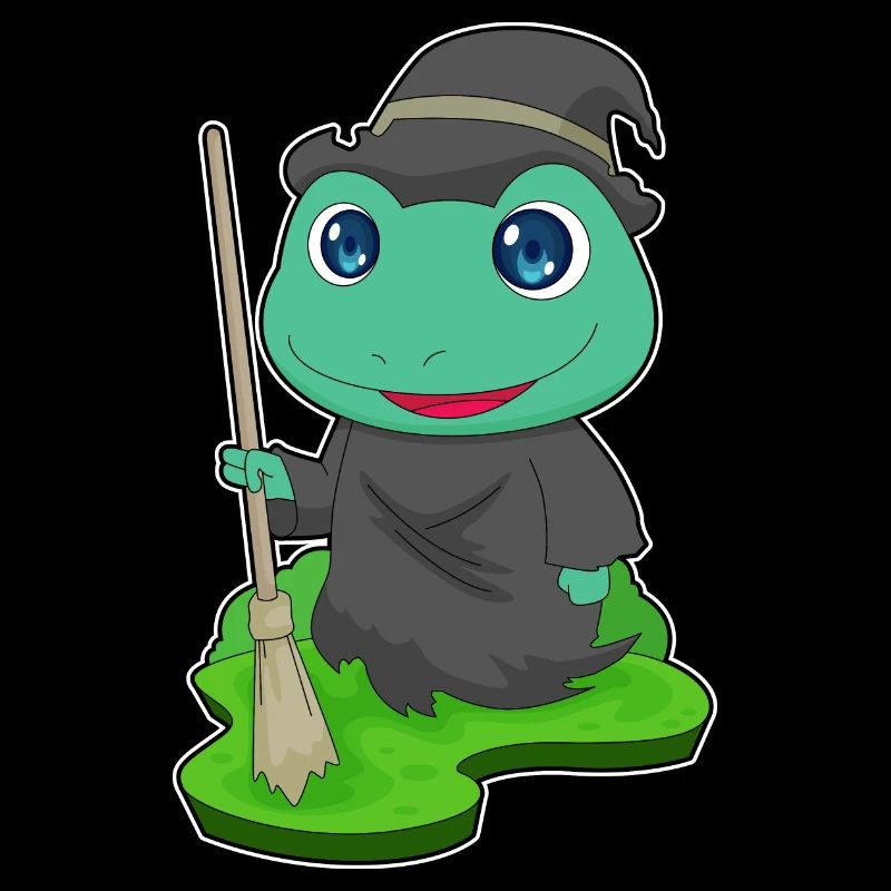 Frog Witch Broom