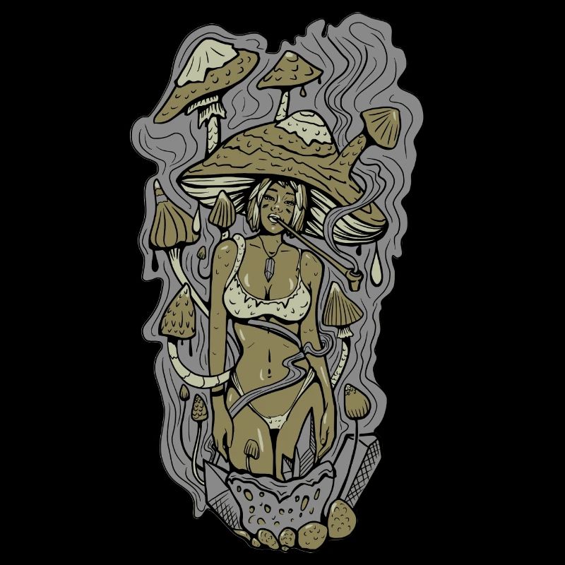 Fée fée champignons cristaux cristaux elfe tatouage