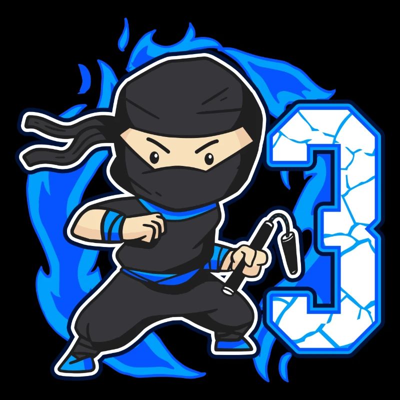 Ninja 3ème anniversaire Garçon 3 ans Ninjas