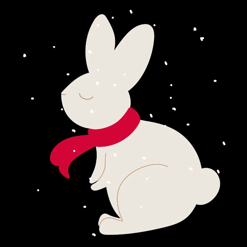 Lapin Écharpe d’hiver Flocons de neige Écharpe de lapin Noël
