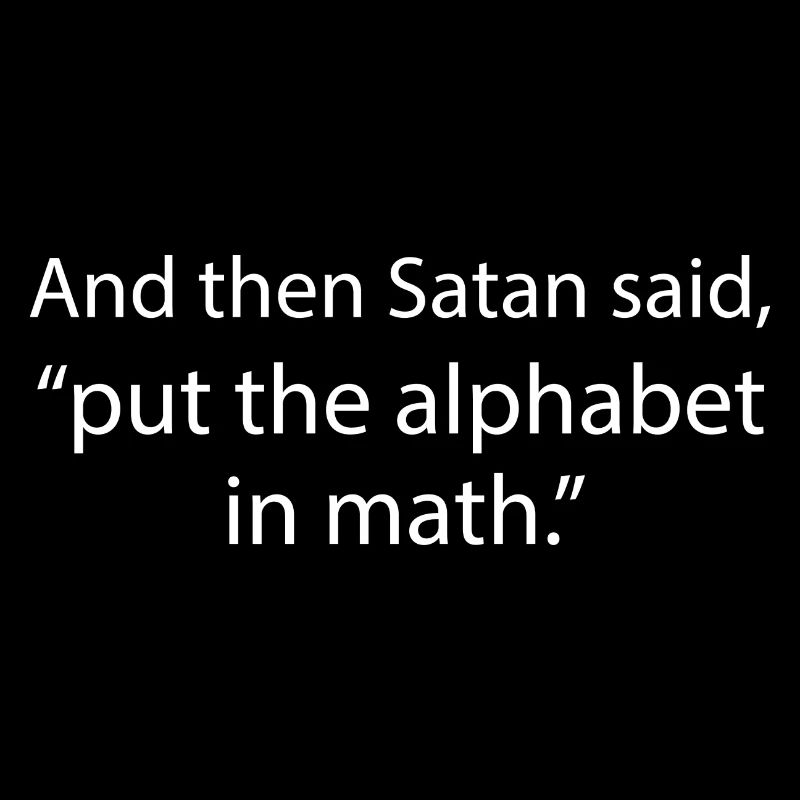 Setzen Sie das Alphabet in Mathe