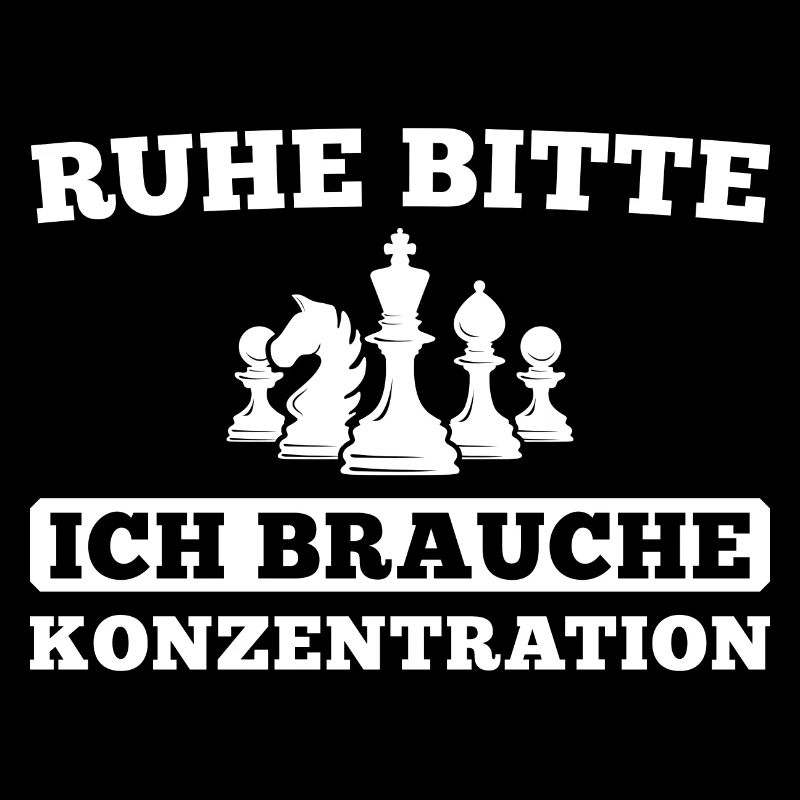 Schachspieler Ich brauche Konzentration Schach