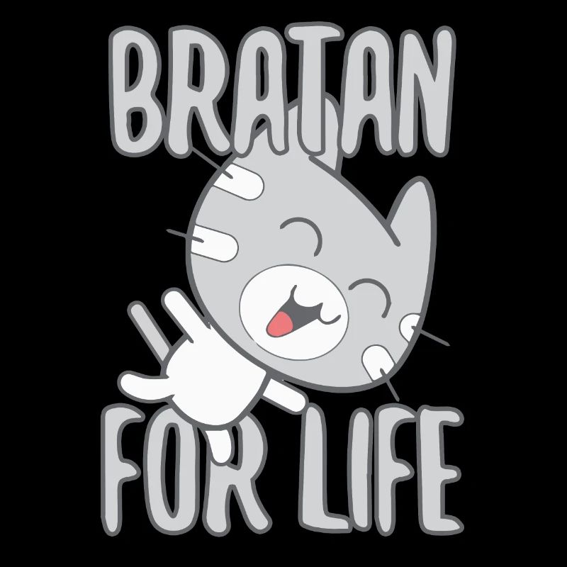 Bratan Katze Kater grau Geschenk
