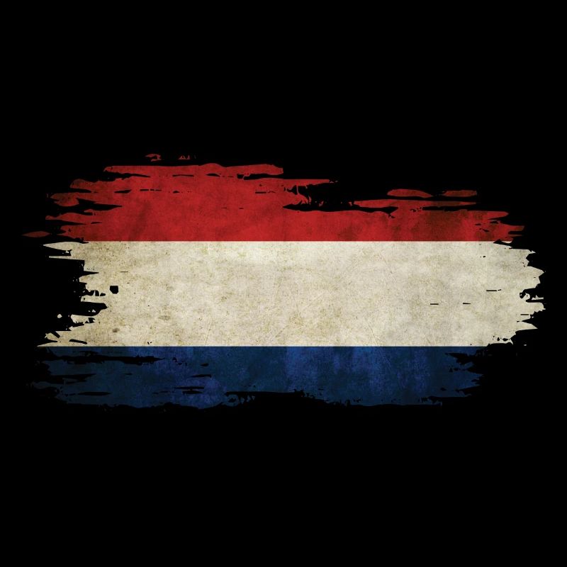 Netherlands - National Flag, Brush Effect