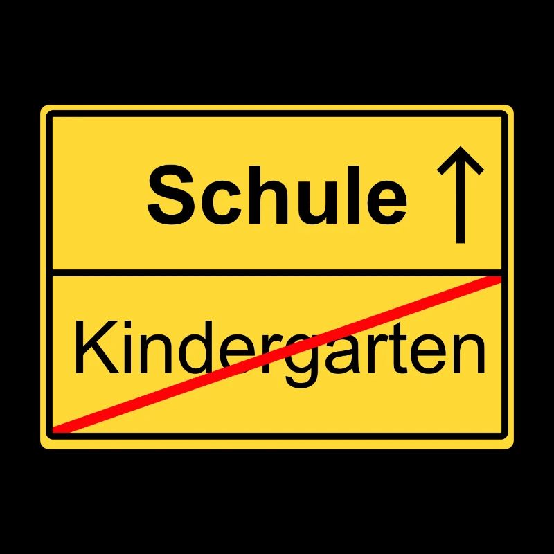 Ortsschild Kindergarten Schule Schild Schulanfang