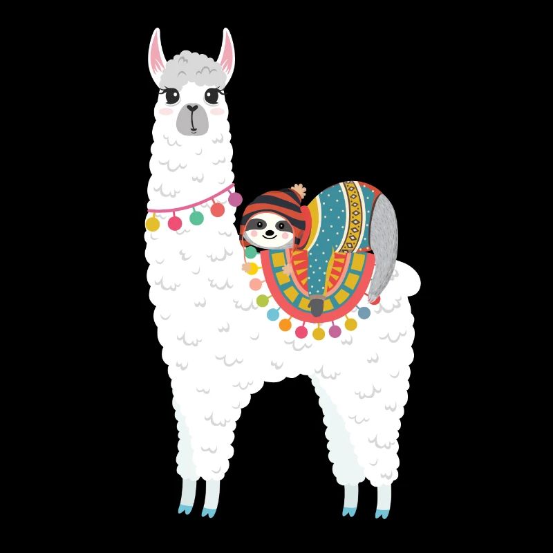 Sloth dort sur le lama