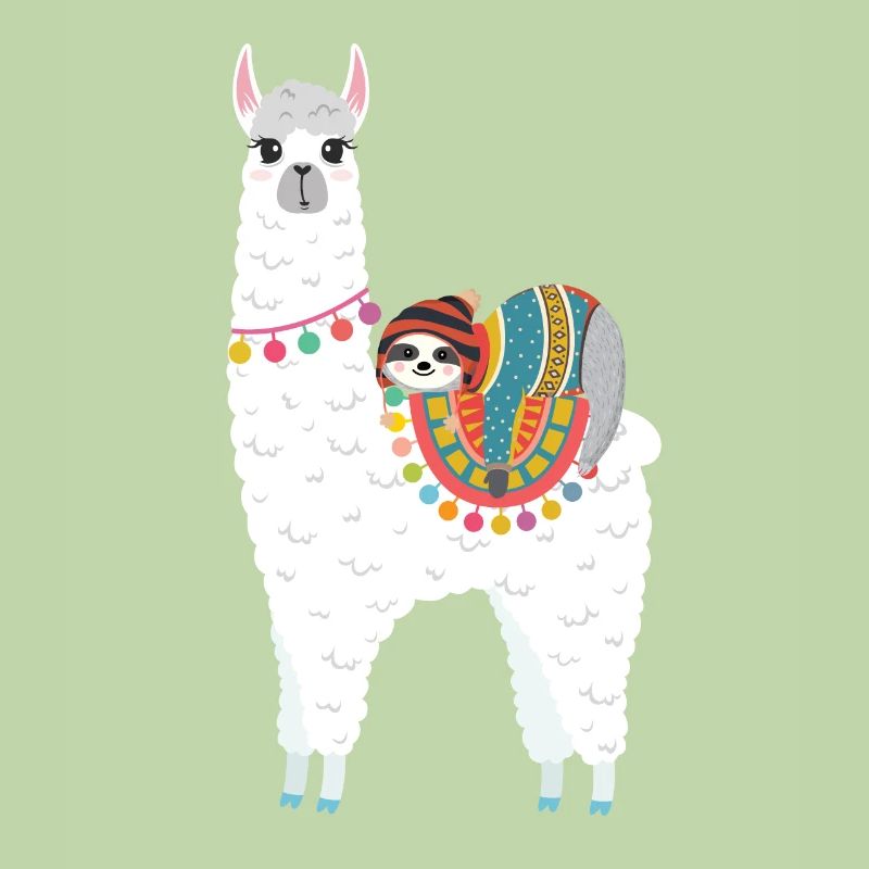 Sloth dort sur le lama