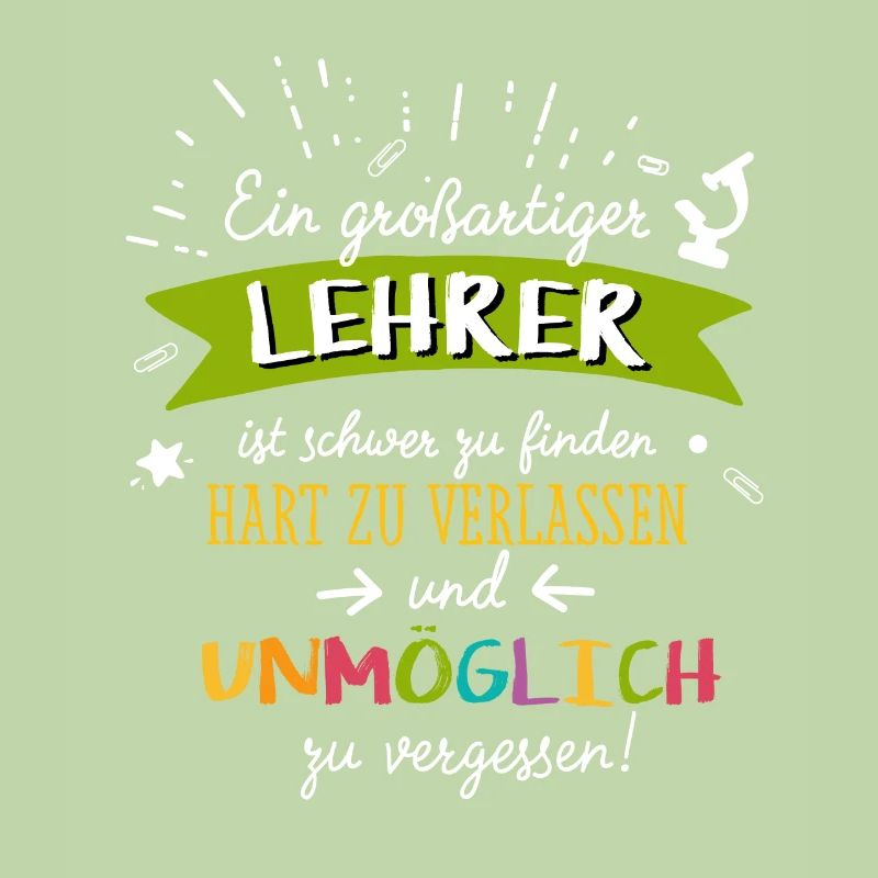 Grossartiger Lehrer - Geschenk Grundschule Klasse