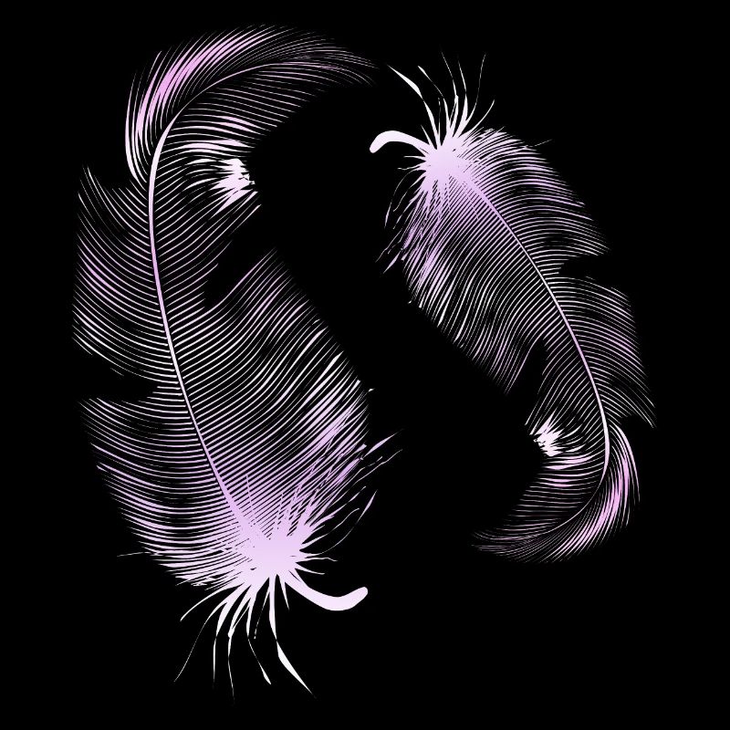 2 pink feathers