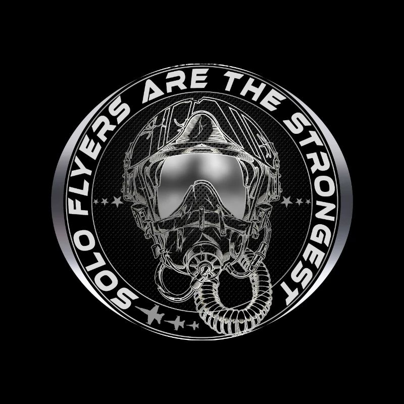 Fighterjet Pilot Helmet Sticker