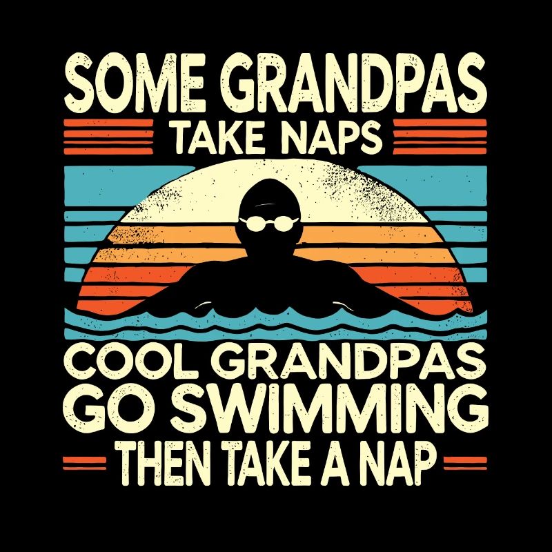 Manche Opas machen ein Nickerchen Coole Opas gehen Schwimmen
