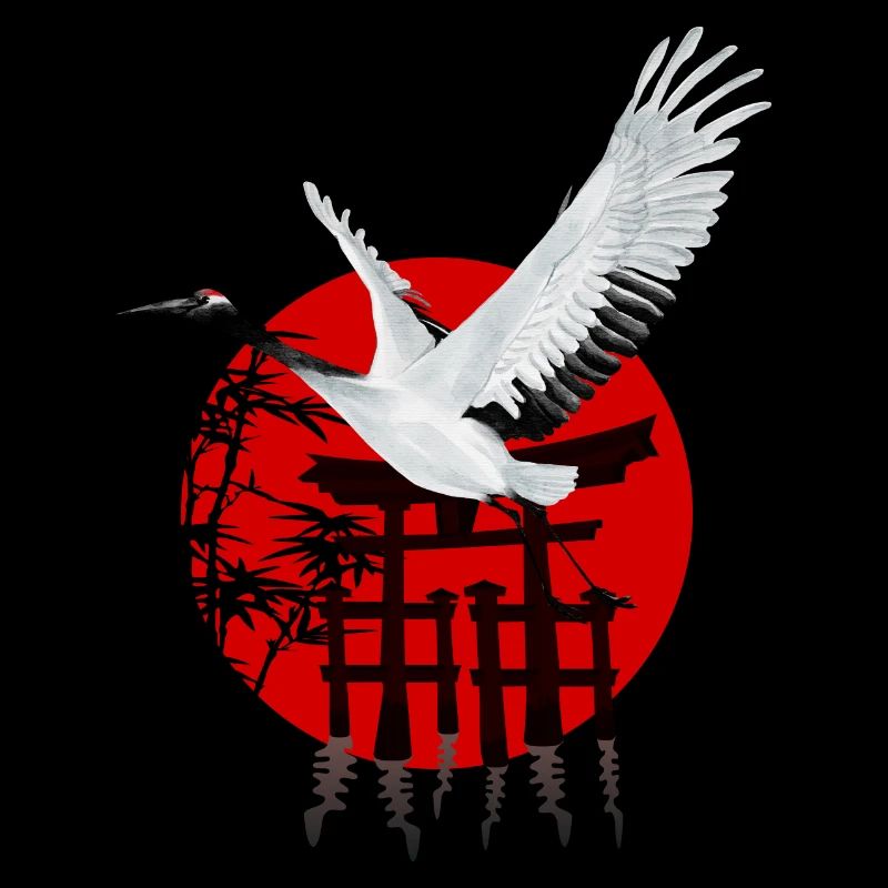 Japan | Tori | Sun | Crane | Bamboo