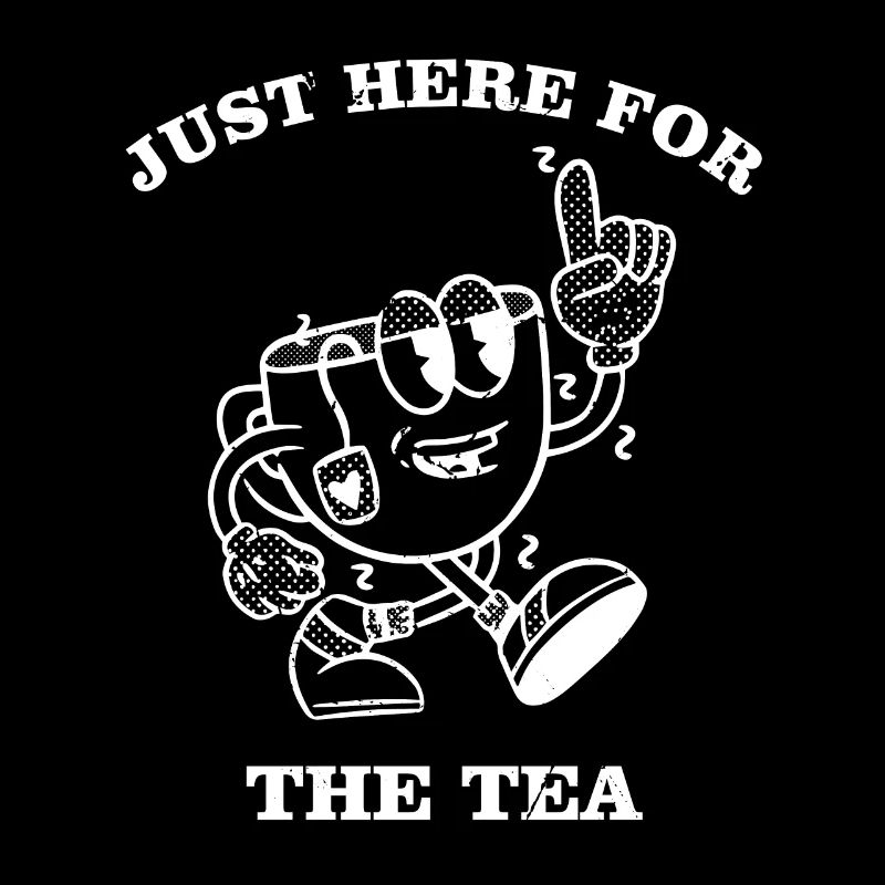 Just here for tea funny teacup