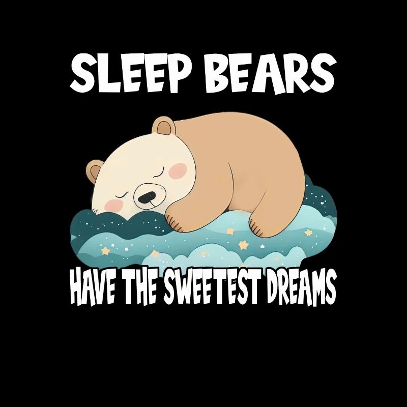 Cute bear hibernates