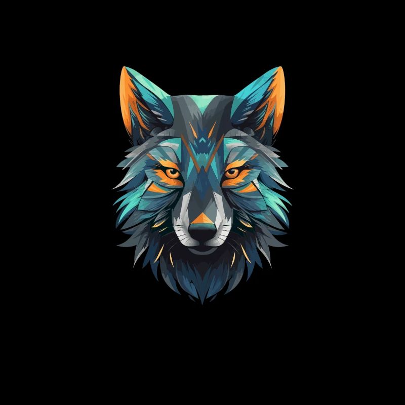 Polygon Wolf Kopf